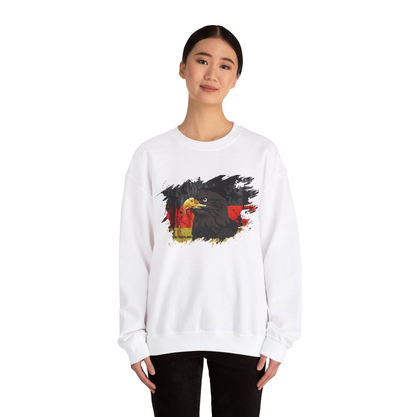 Deutscher Adler Crewneck Sweatshirt – Unisex Heavy Blend™ – Legerer Heritage-Style