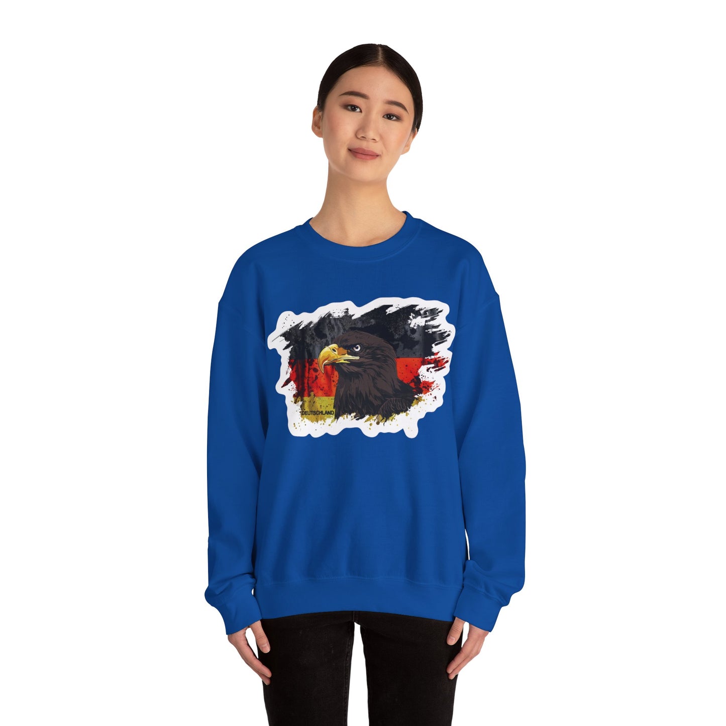 Deutscher Adler Crewneck Sweatshirt – Unisex Heavy Blend™ – Legerer Heritage-Style