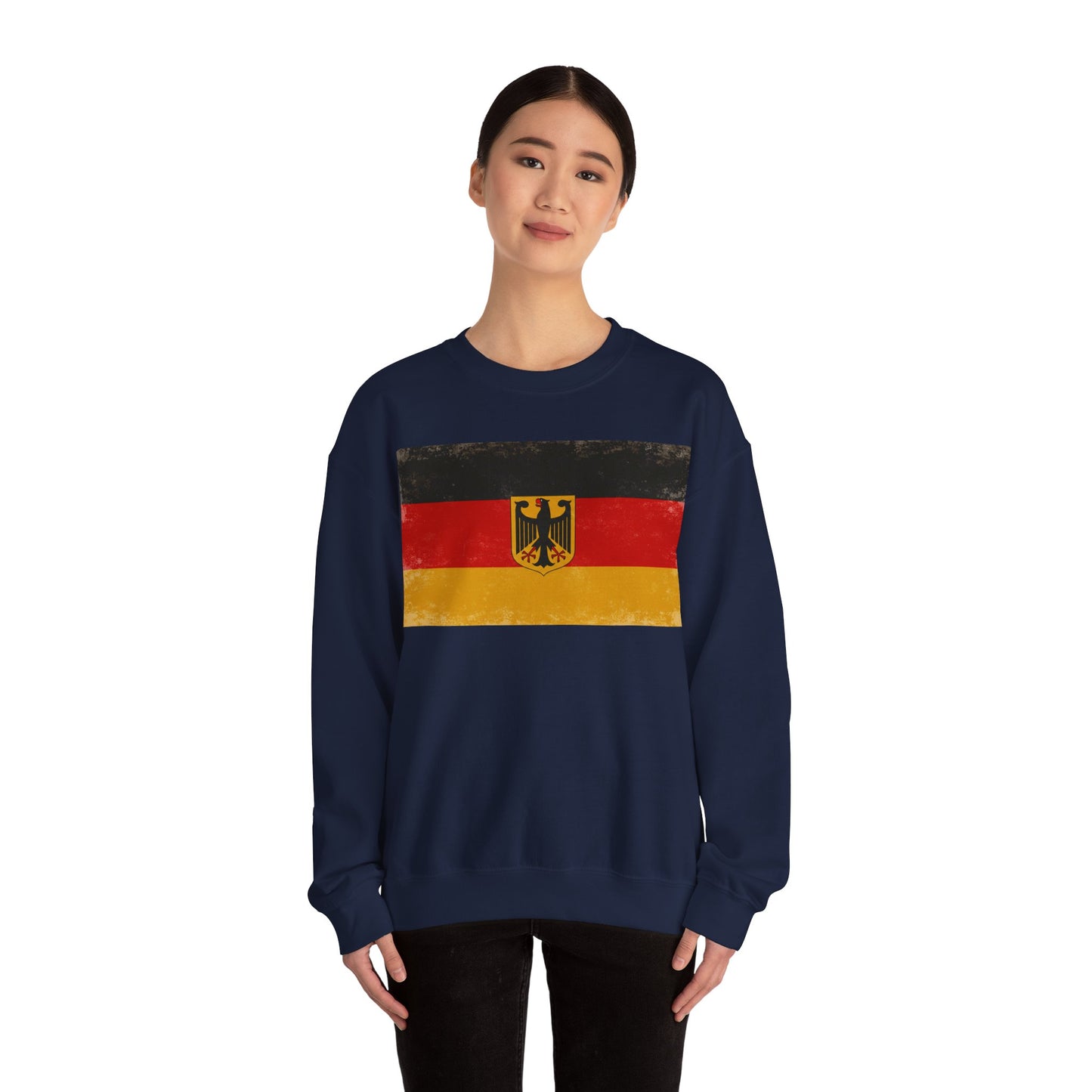 Vintage Deutschland-Flagge Unisex Sweatshirt | Bequemes Crewneck für den Alltag