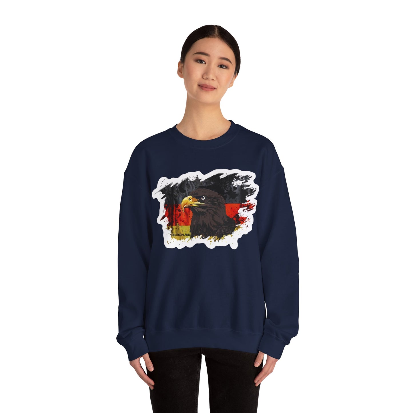 Deutscher Adler Crewneck Sweatshirt – Unisex Heavy Blend™ – Legerer Heritage-Style