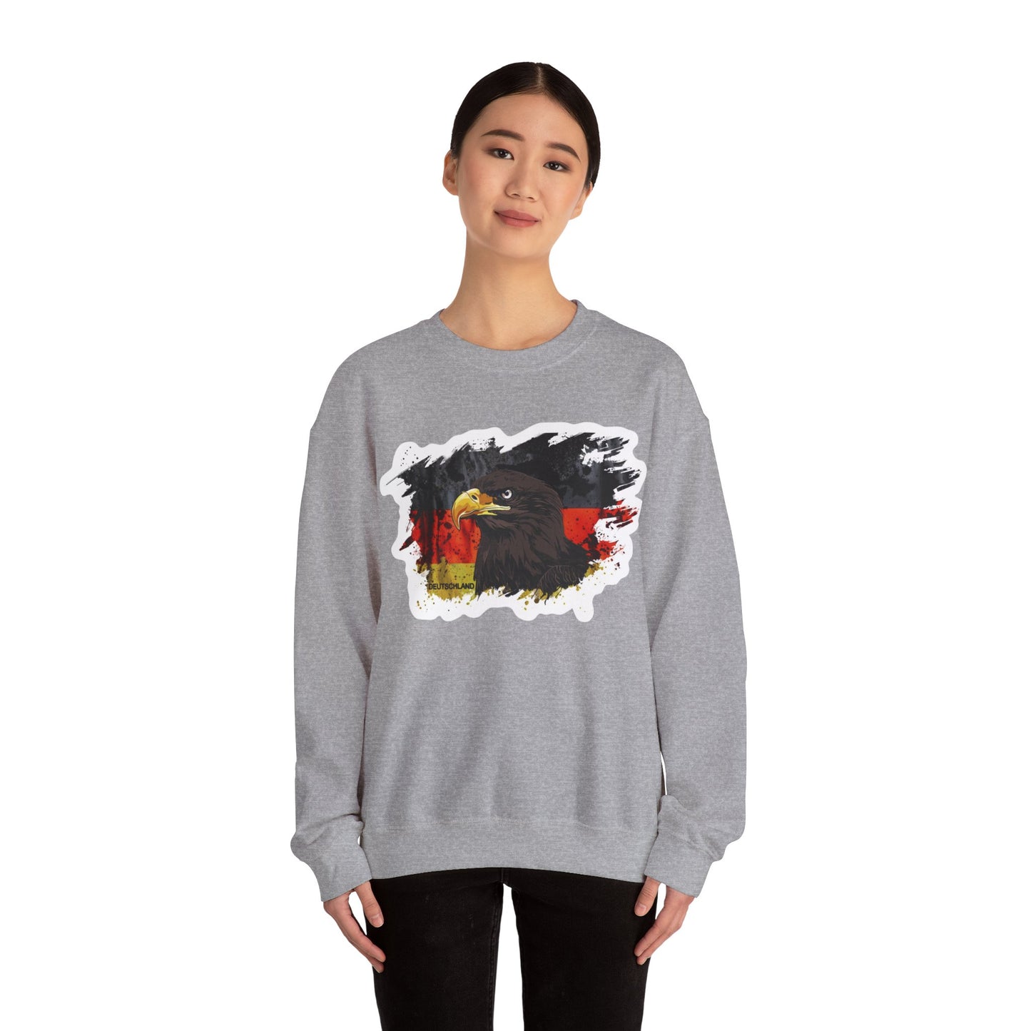 Deutscher Adler Crewneck Sweatshirt – Unisex Heavy Blend™ – Legerer Heritage-Style