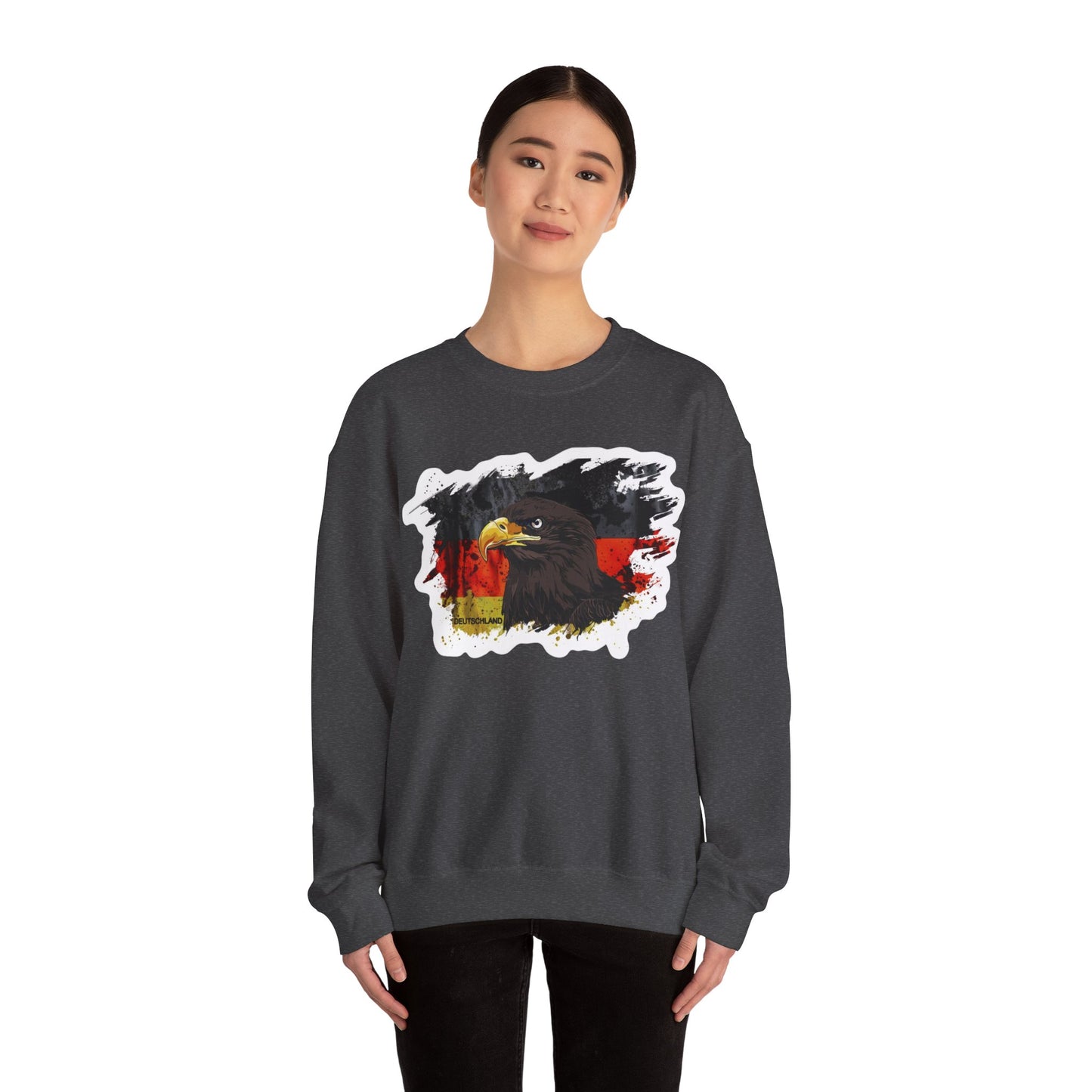 Deutscher Adler Crewneck Sweatshirt – Unisex Heavy Blend™ – Legerer Heritage-Style