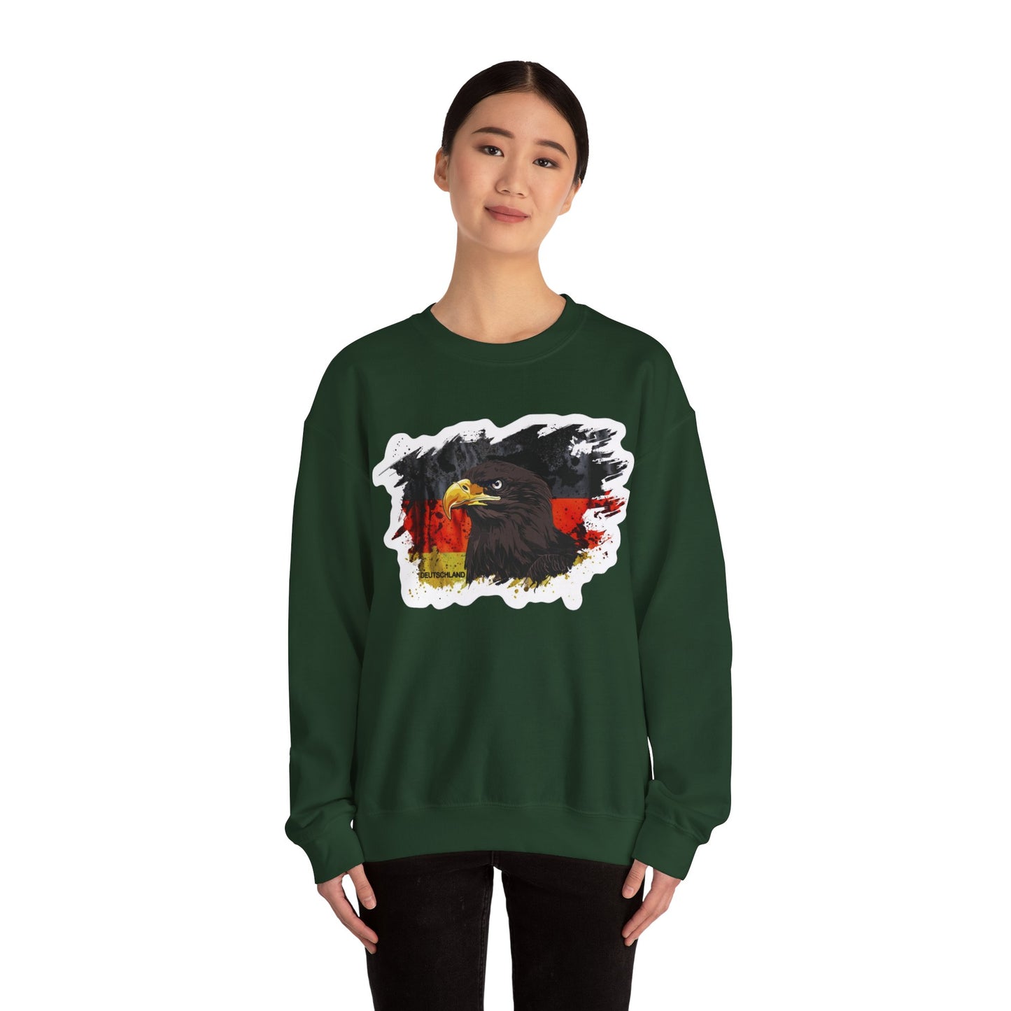 Deutscher Adler Crewneck Sweatshirt – Unisex Heavy Blend™ – Legerer Heritage-Style