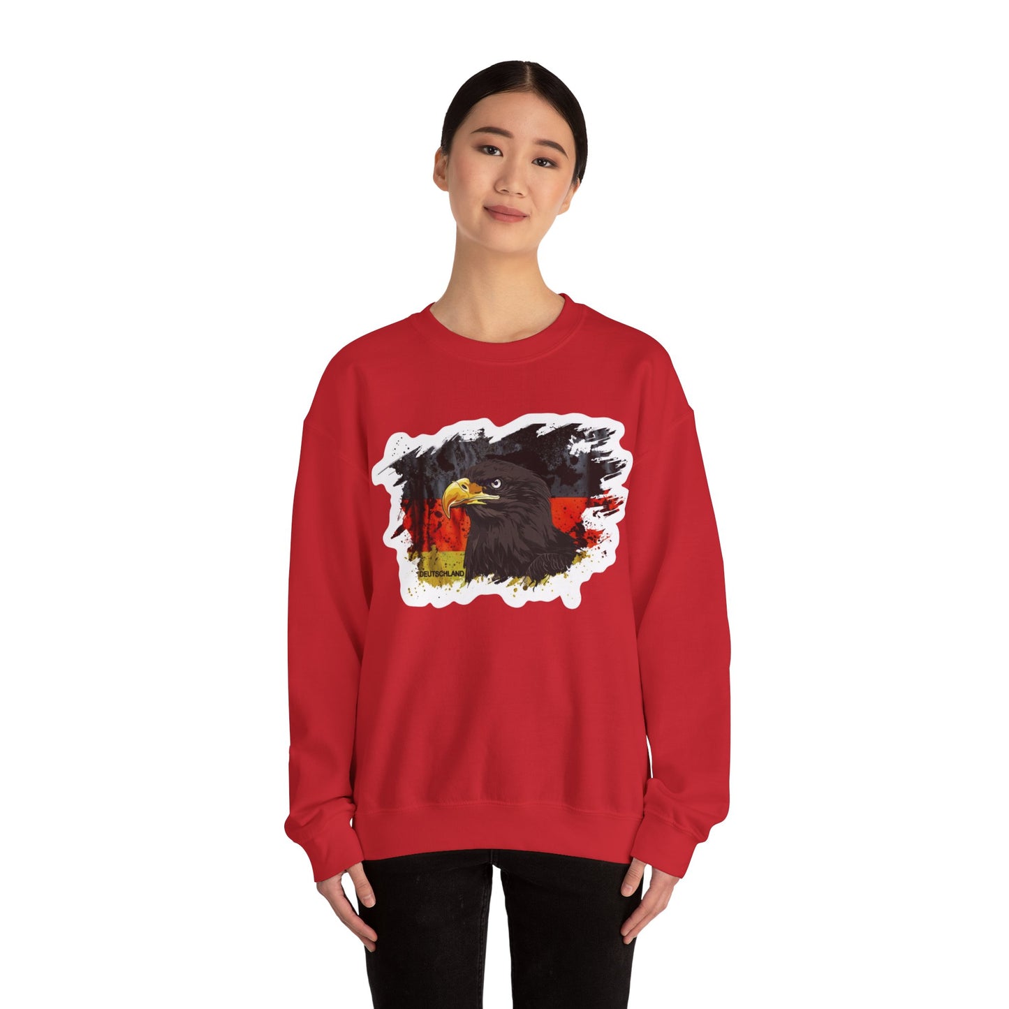 Deutscher Adler Crewneck Sweatshirt – Unisex Heavy Blend™ – Legerer Heritage-Style